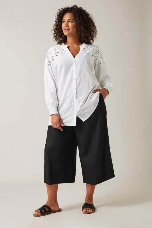 EVANS Black Linen Culottes