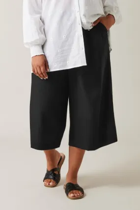 EVANS Black Linen Culottes