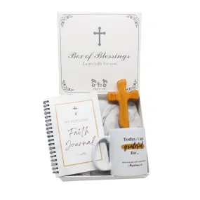 Faith Journal, Mug, and Comfort Cross Set (Personalization Available)