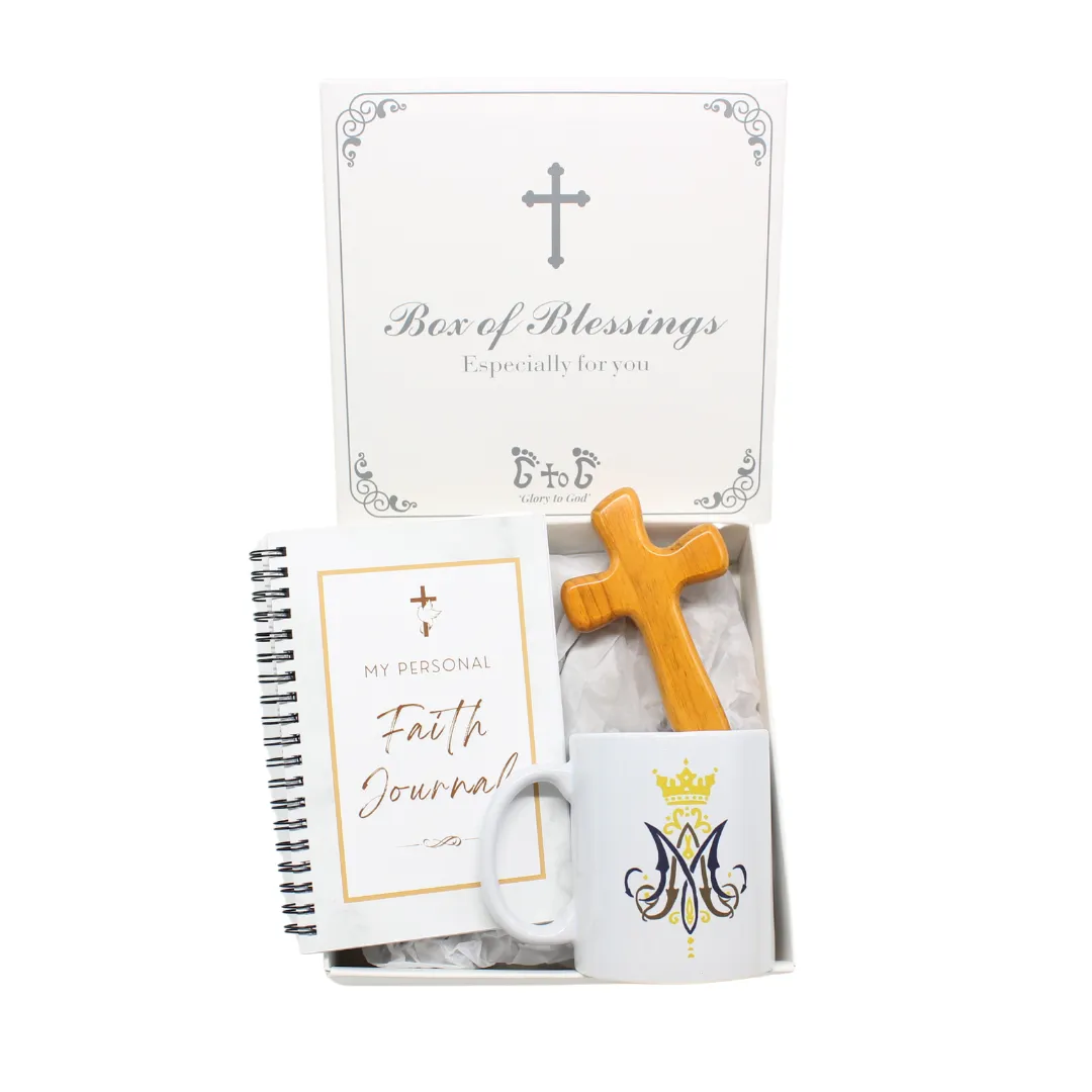 Faith Journal, Mug, and Comfort Cross Set (Personalization Available)