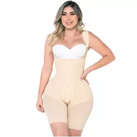 Fajas Colombianas Post Surgery Mid Thigh Shapewear Bodysuit for Hourglass Body Types | Fajas MYD 0489