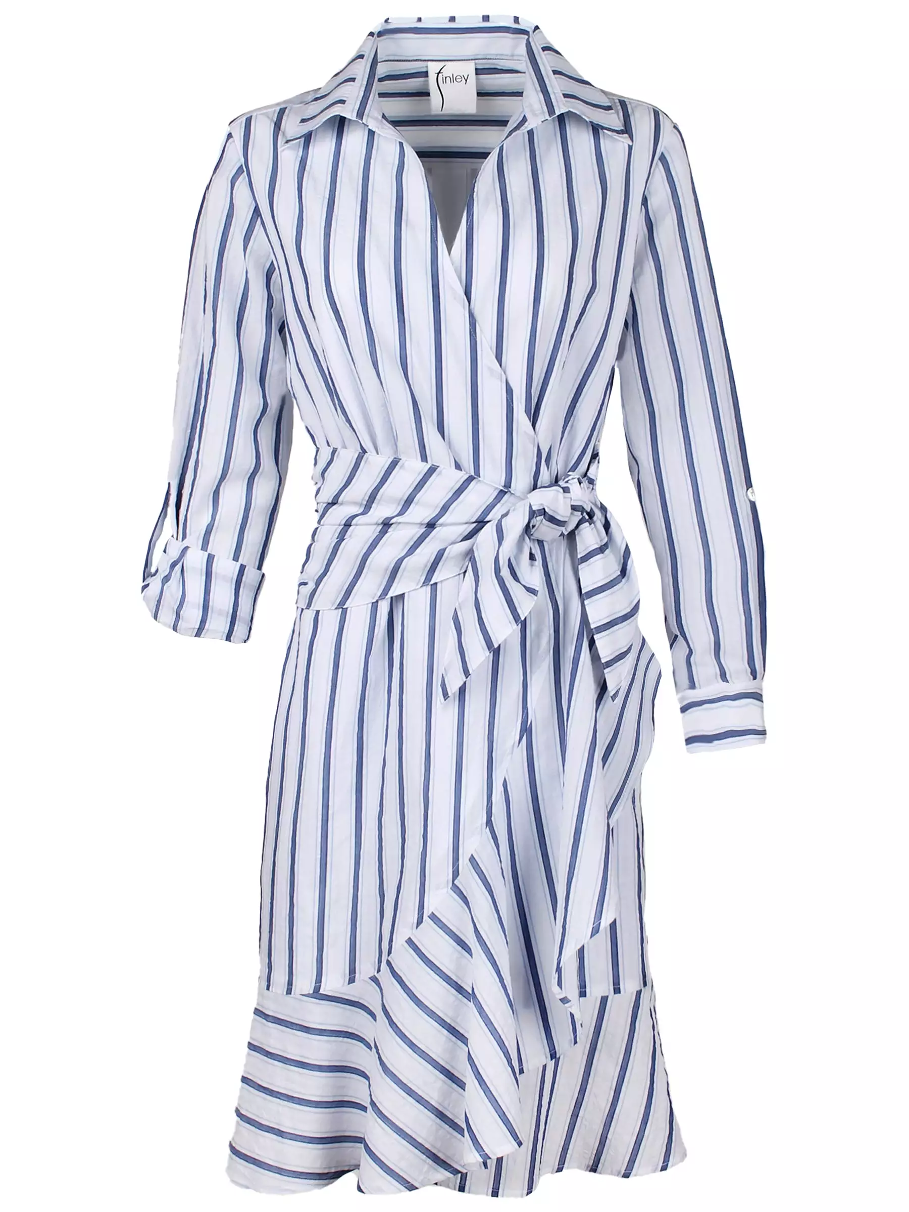 Farrah Blue Seaworthy Stripe Shirt Dress