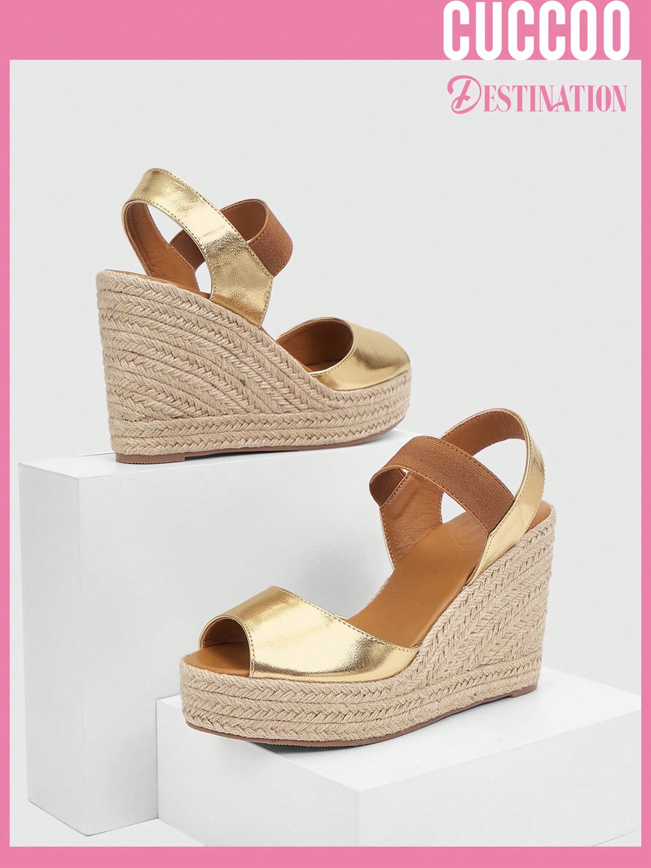 Fashionable espadrille wedge sandals for women for spring and summer