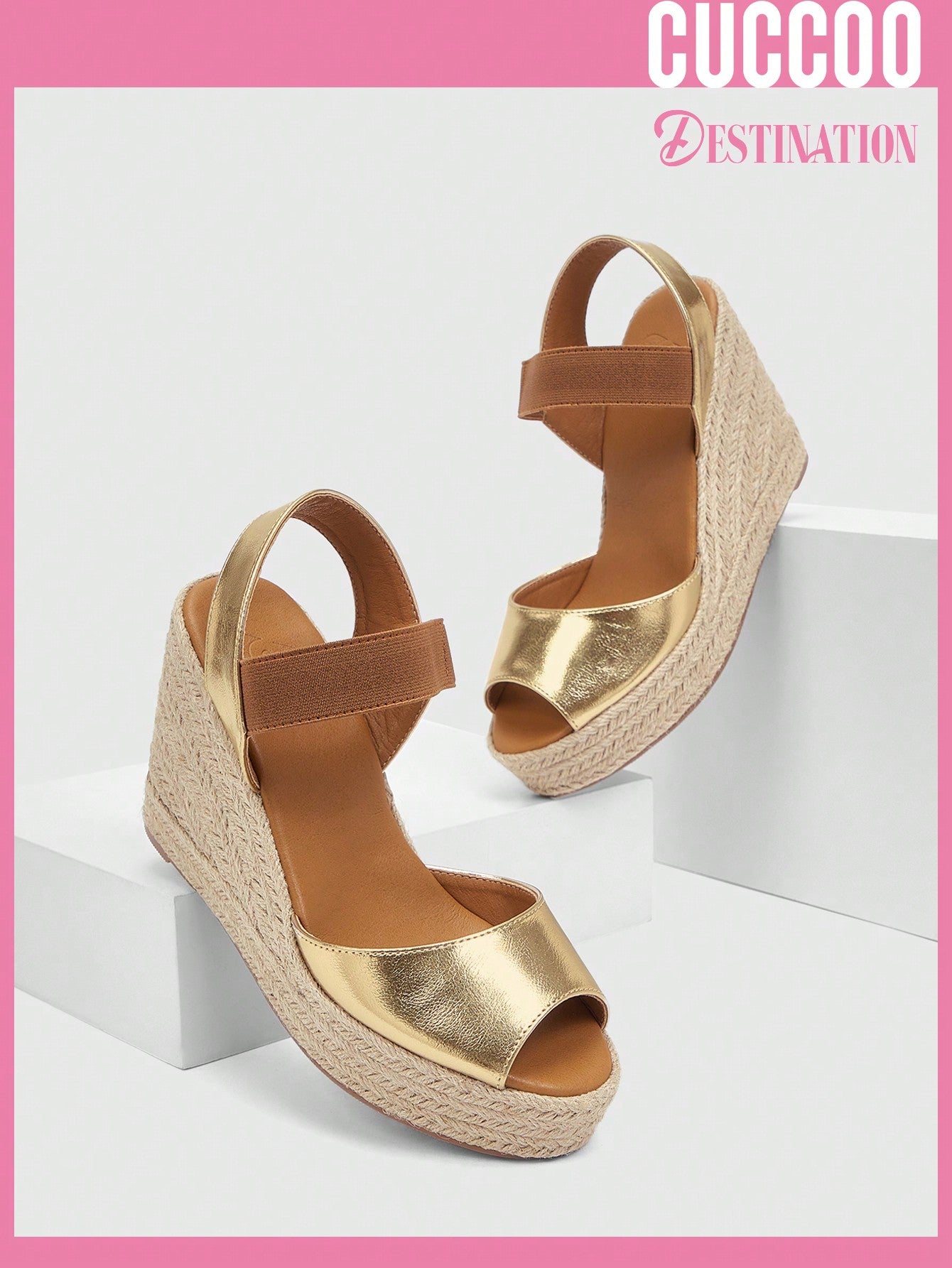 Fashionable espadrille wedge sandals for women for spring and summer