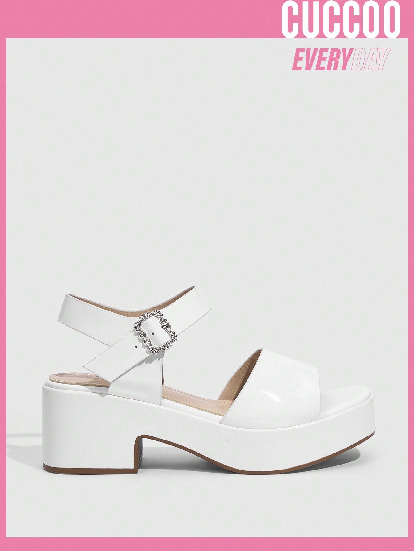 Fashionable Square Toe Slingback Sandals with Rhinestone Buckle, Lightweight for Spring and Summer Commuting.