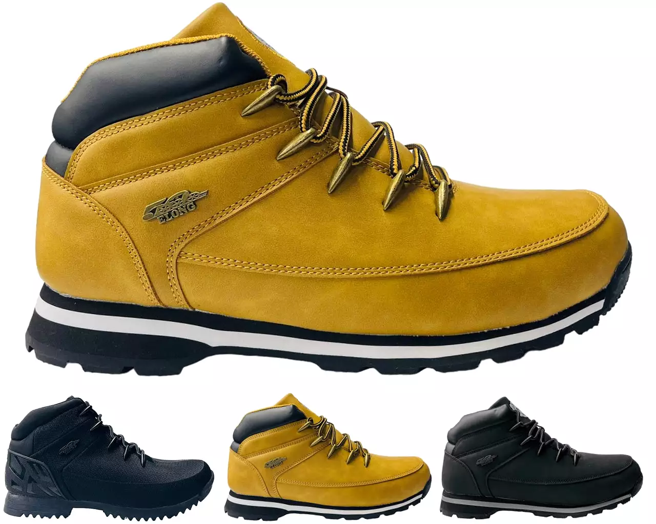 Faux Leather Hiking Boots for Men