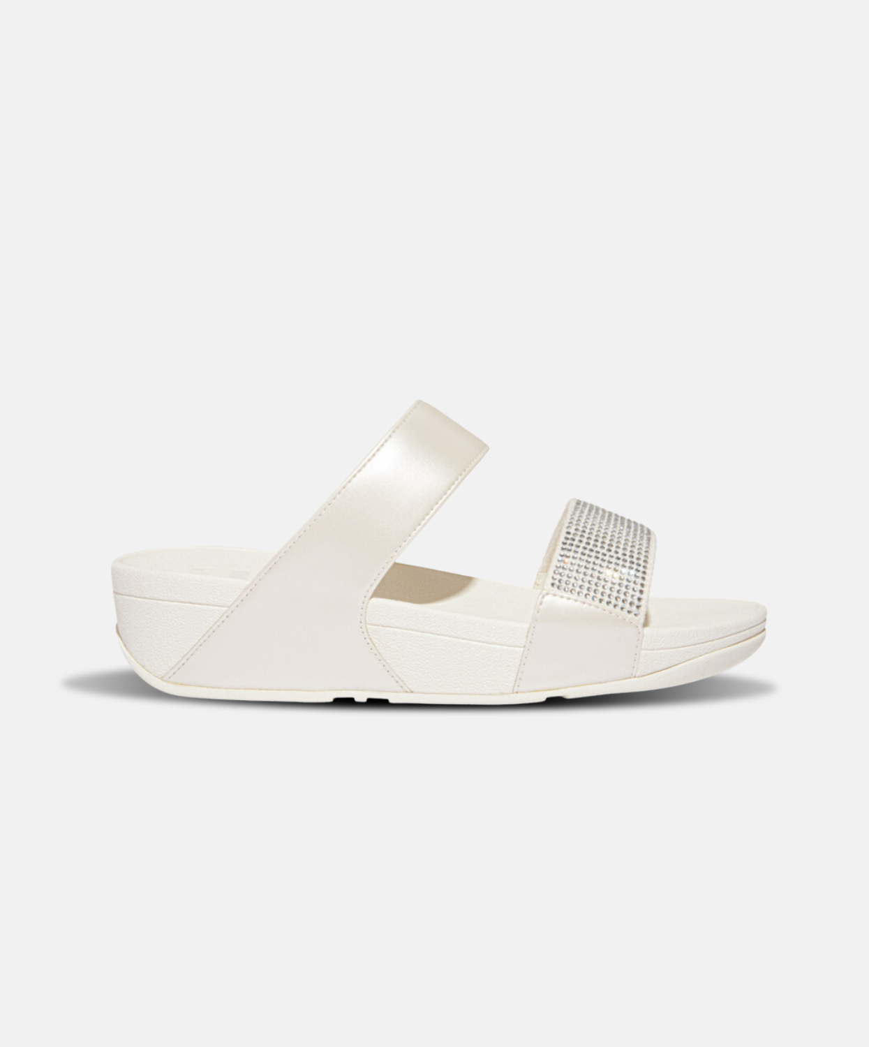 FitFlop Lulu Crystal Slides Cream