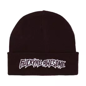 F**king Awesome beanie black with stamp design