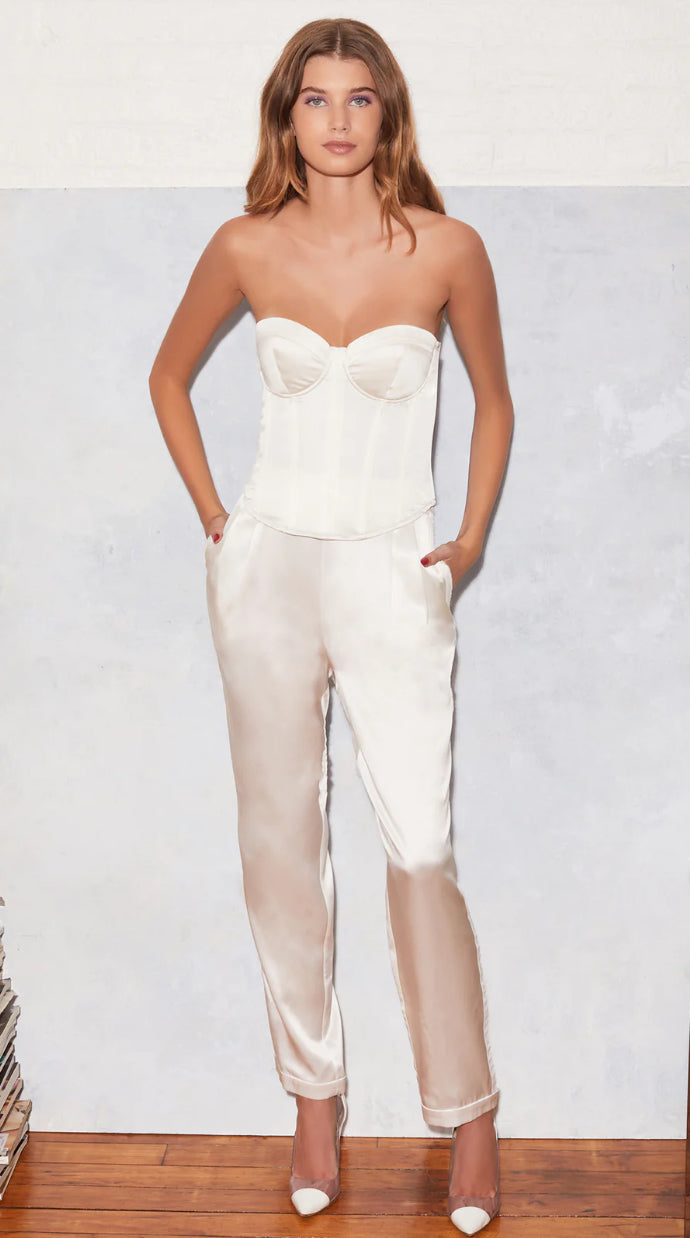 Fleur Du Mal Hamptons Bustier Ivory