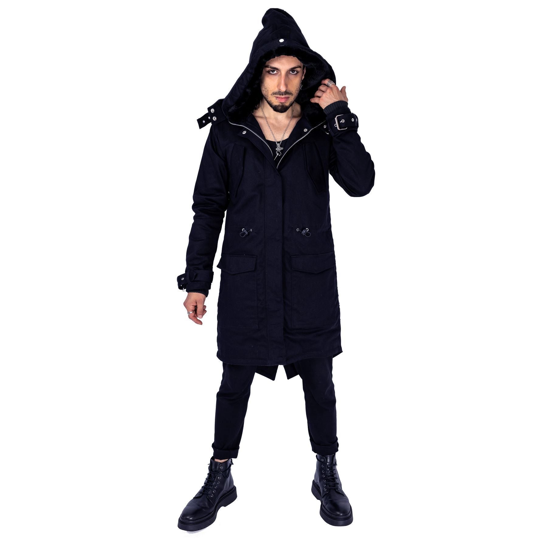 Follow Parka Black White - Shop Now.