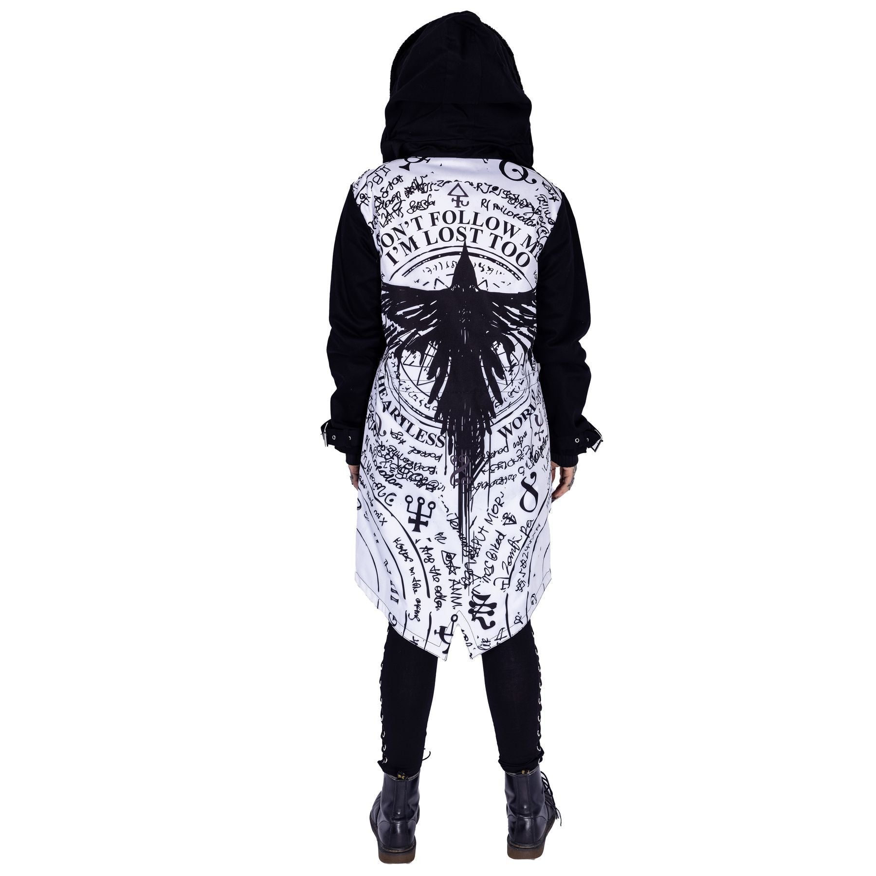 Follow Parka Black White - Shop Now.