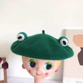 Frog Beret made of wool - by0152.