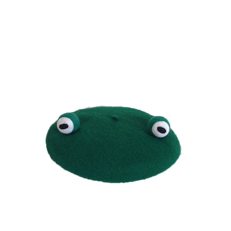 Frog Beret made of wool - by0152.