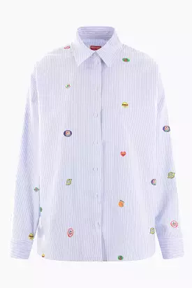 Fruit Stickers cotton shirt