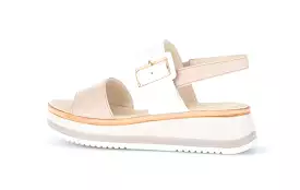 GABOR Cream and White Low Wedge Sandal 74459 - search result: Cream and White Low Wedge Sandal 74459 | GABOR