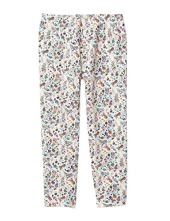 GAP Capris Multi Color Print Stretch Jersey Girls