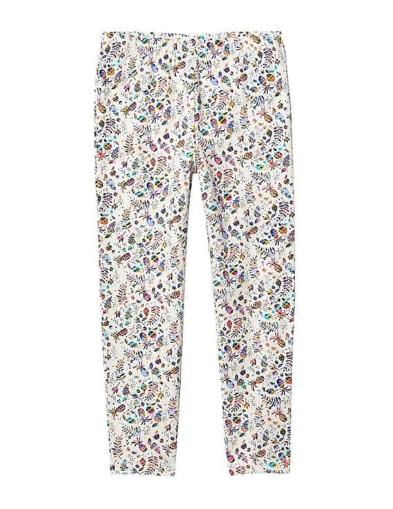 GAP Capris Multi Color Print Stretch Jersey Girls