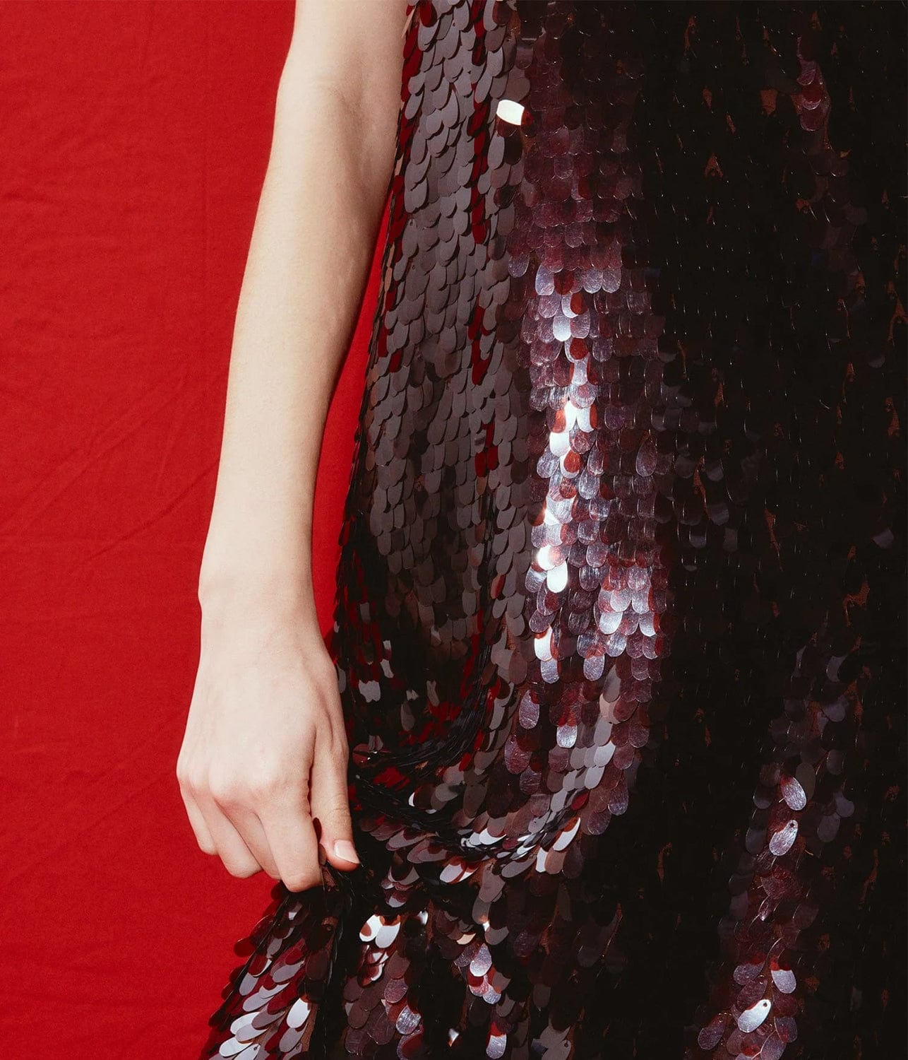 Geane Sequin Dress - Burgundy