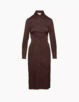 GG Long Sleeve Shirtdress - Women's Designer Dress - Shop Now