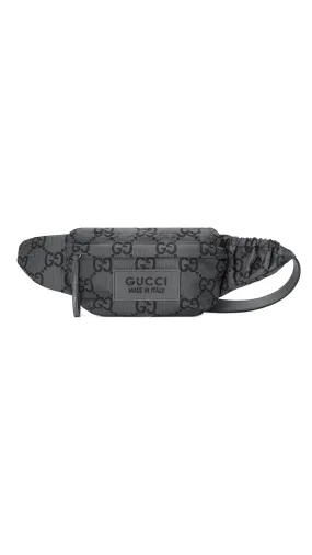 GG Polyester Belt Bag - Gray/Black