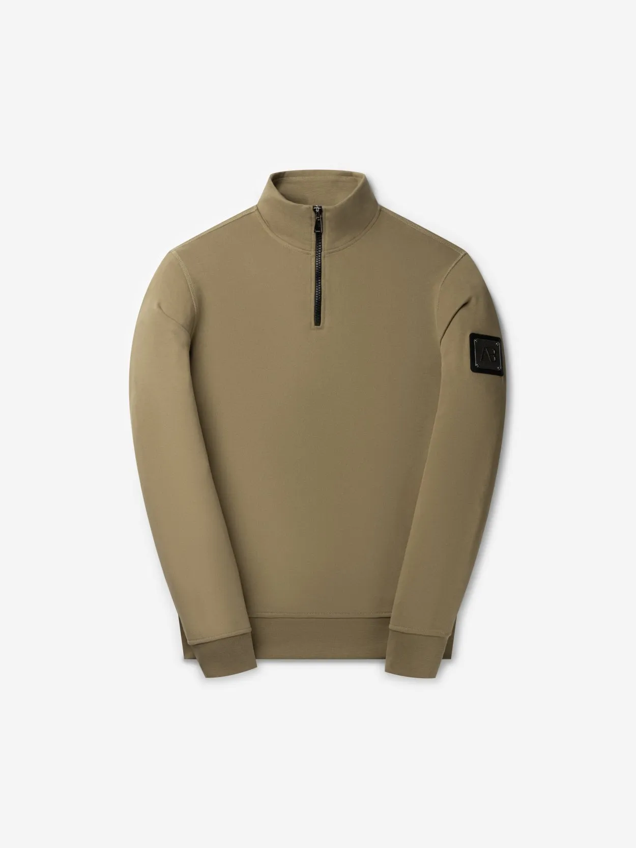 Ghotic Olive Metal Half-Zip Sweater