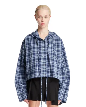 Blue Plaid Cropped Jacket