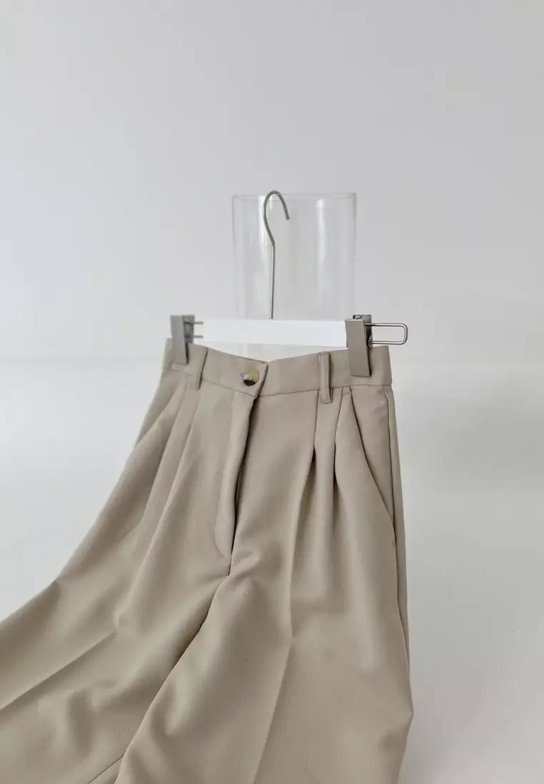 Khaki Culottes Trousers by Gianna