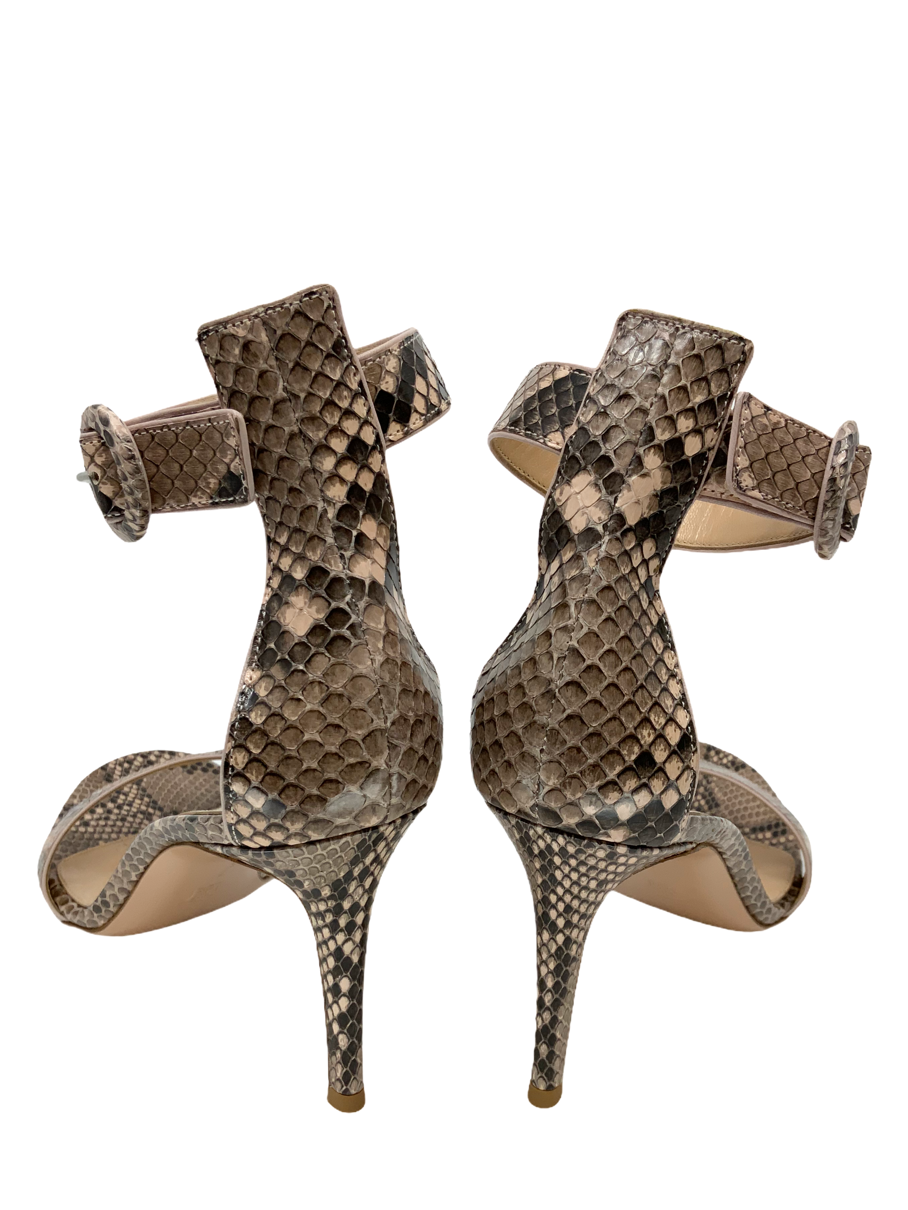 Gianvito Rossi Snakeskin Sandals, Ankle Strap, Size 9, Brand New.