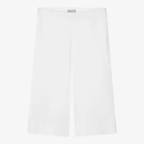 White Cotton Culottes for Girls.