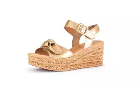 Gold wedge sandal 65363 from GABOR