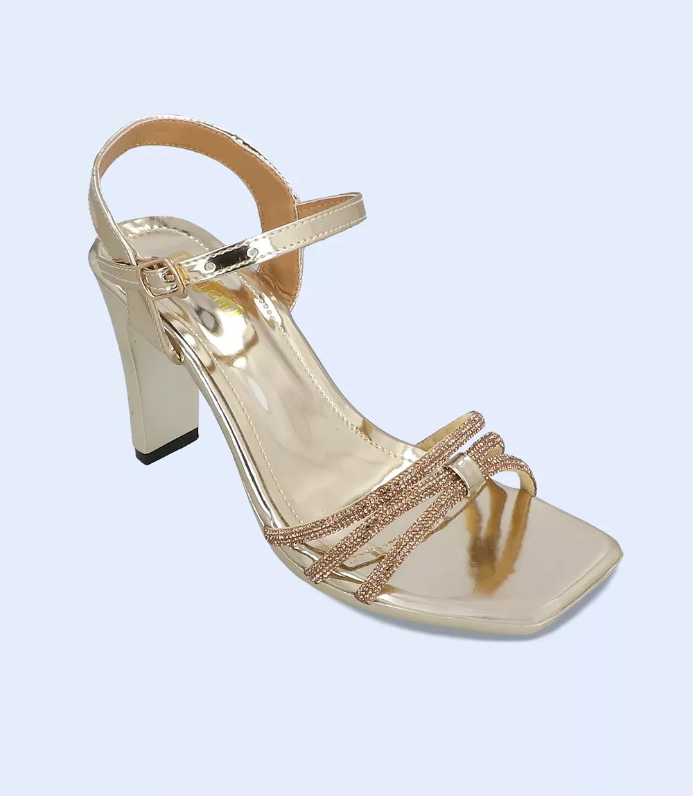 Golden Women Formal Sandal Heels - BW8728