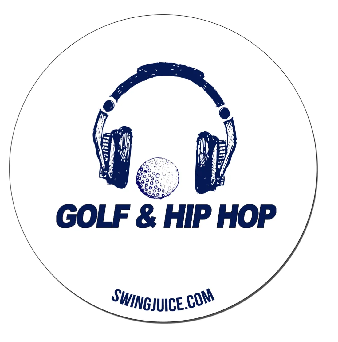 Golf Hip Hop White Sticker - O/S