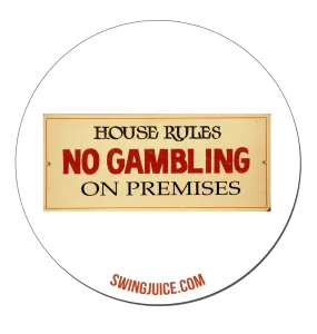 Golf House Rules Decal White One Size