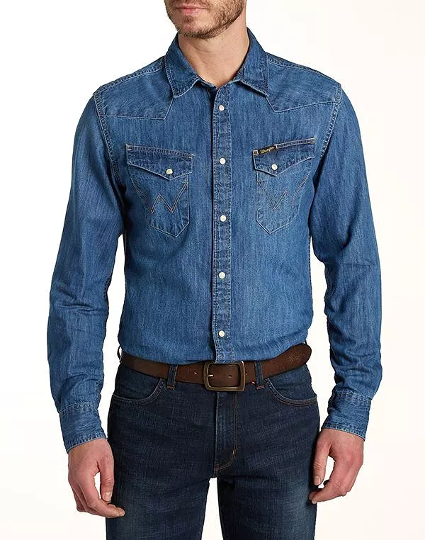 Google Results: Indigo City Western Shirt -Slim Fit by Wrangler