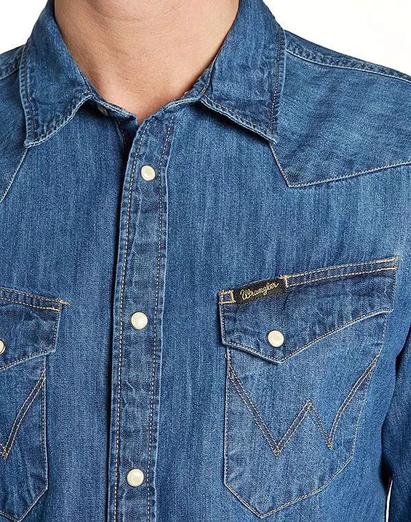 Google Results: Indigo City Western Shirt -Slim Fit by Wrangler