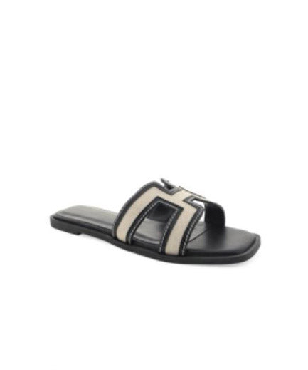 Gordy Sandal - Wheat Linen/Black - Shop Now