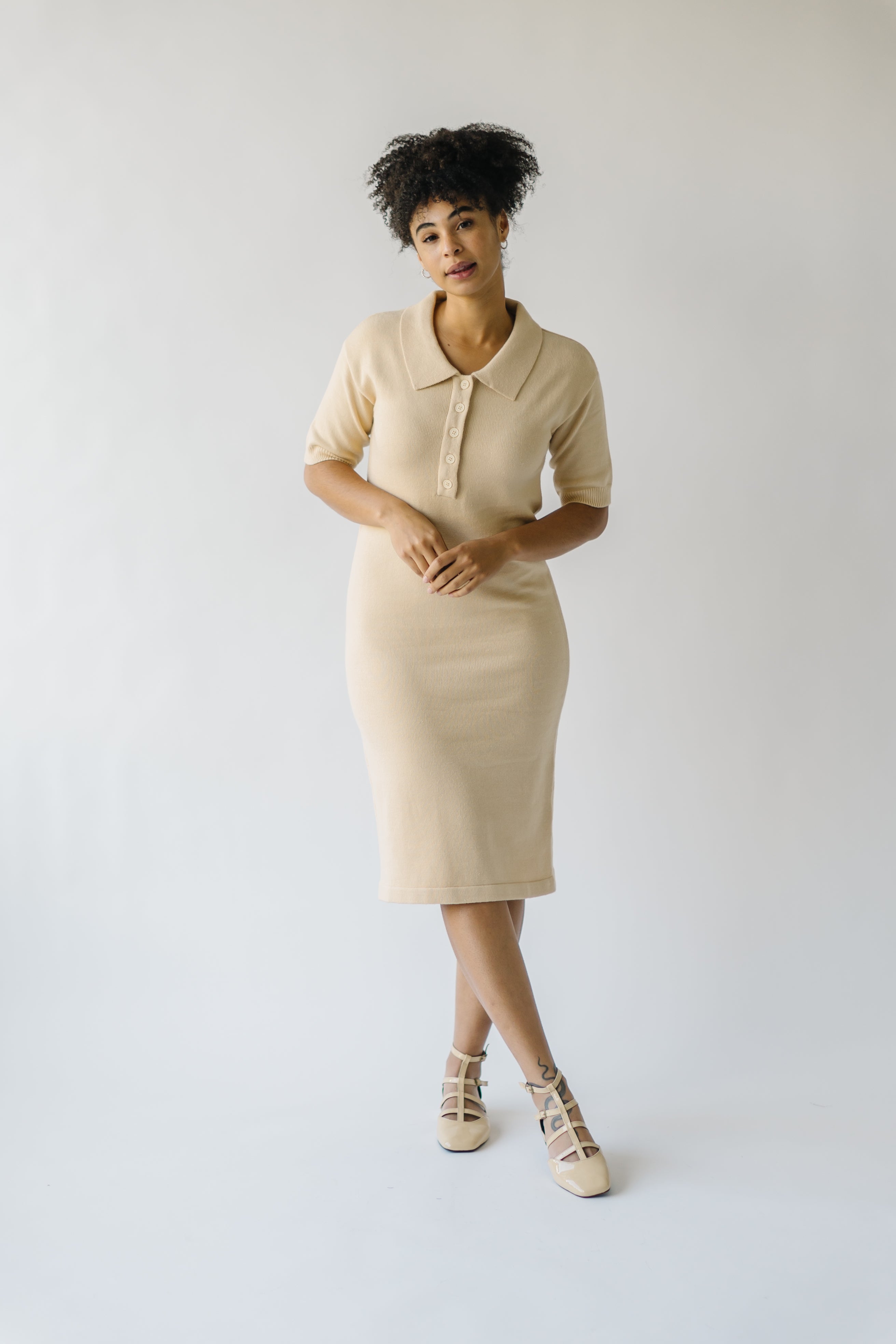 Gowans Tan Sweater Dress - Buy Now!