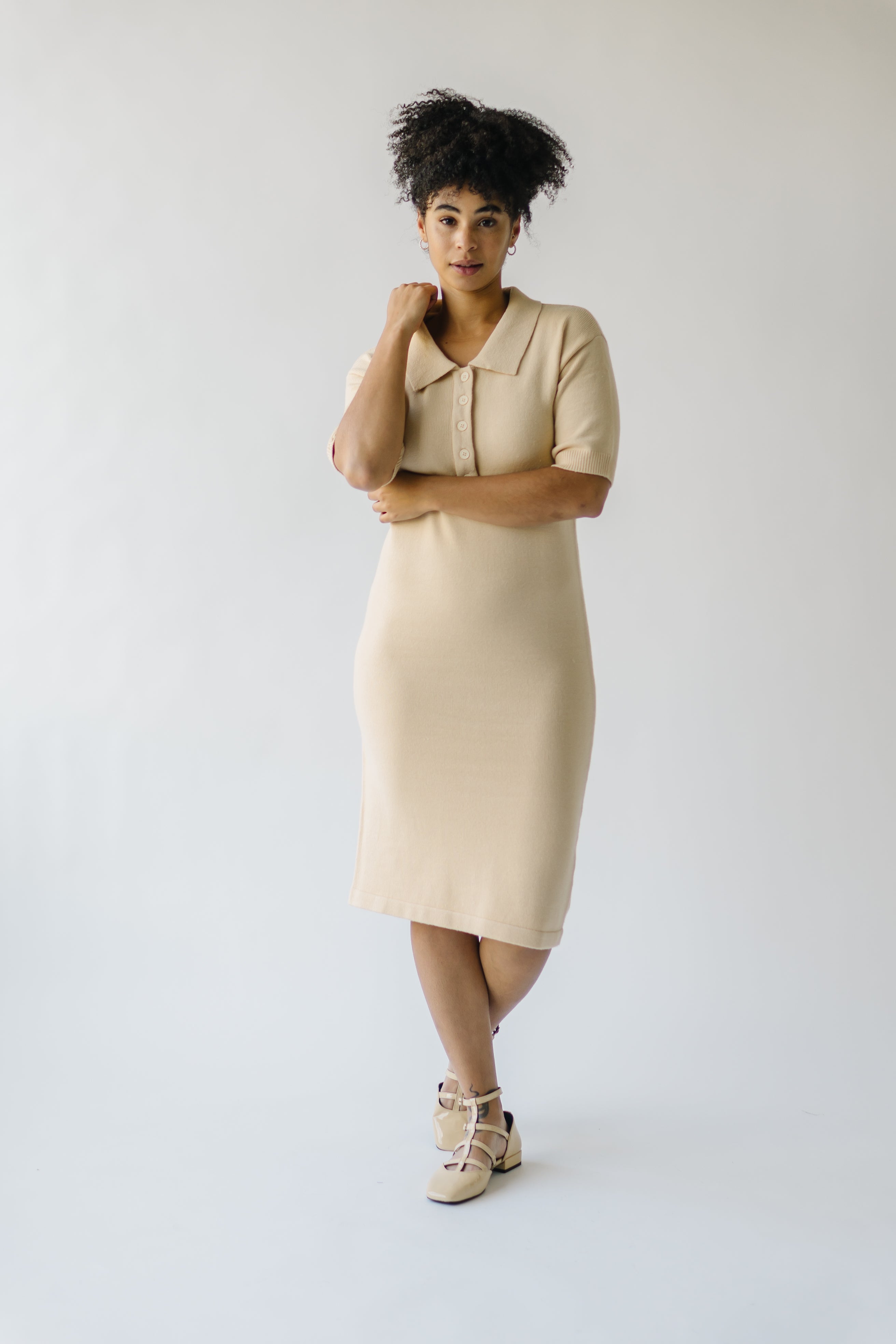 Gowans Tan Sweater Dress - Buy Now!