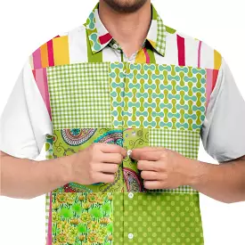 Green Anjou Pear Patchwork Shirt