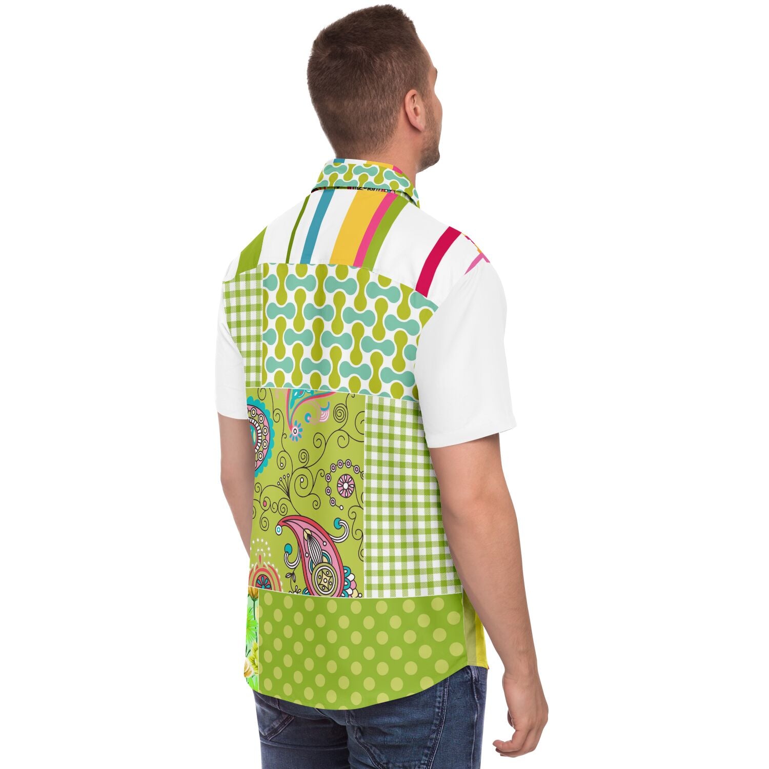 Green Anjou Pear Patchwork Shirt