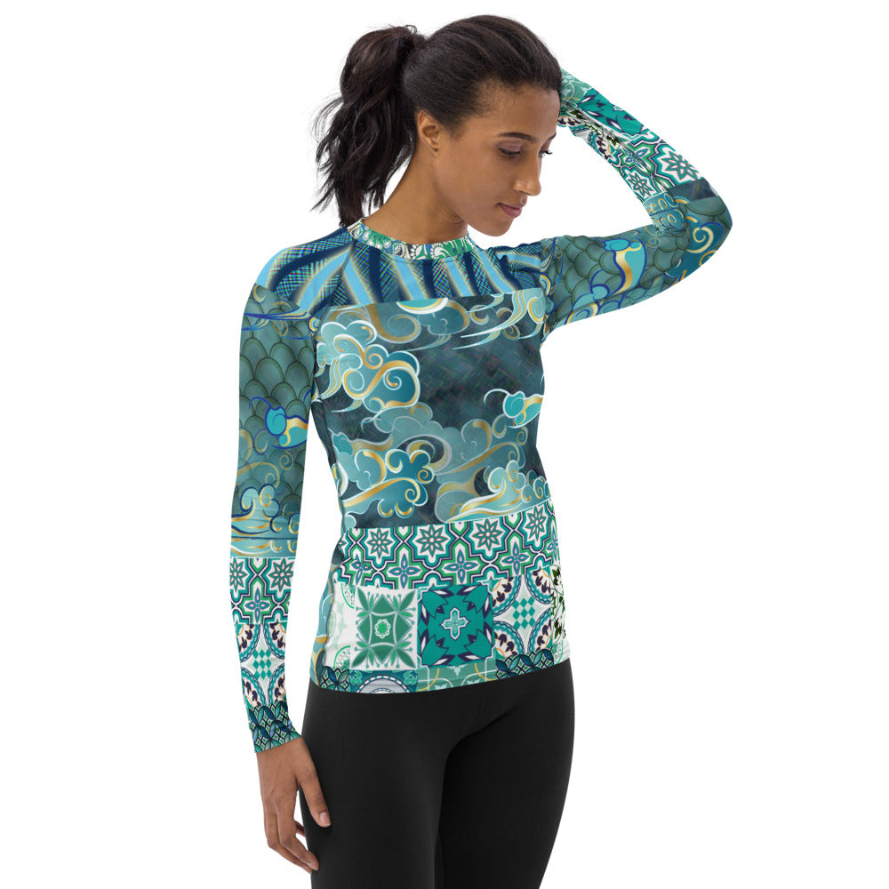 Green Meknes Fashion Rashguard Top: Shop Now!