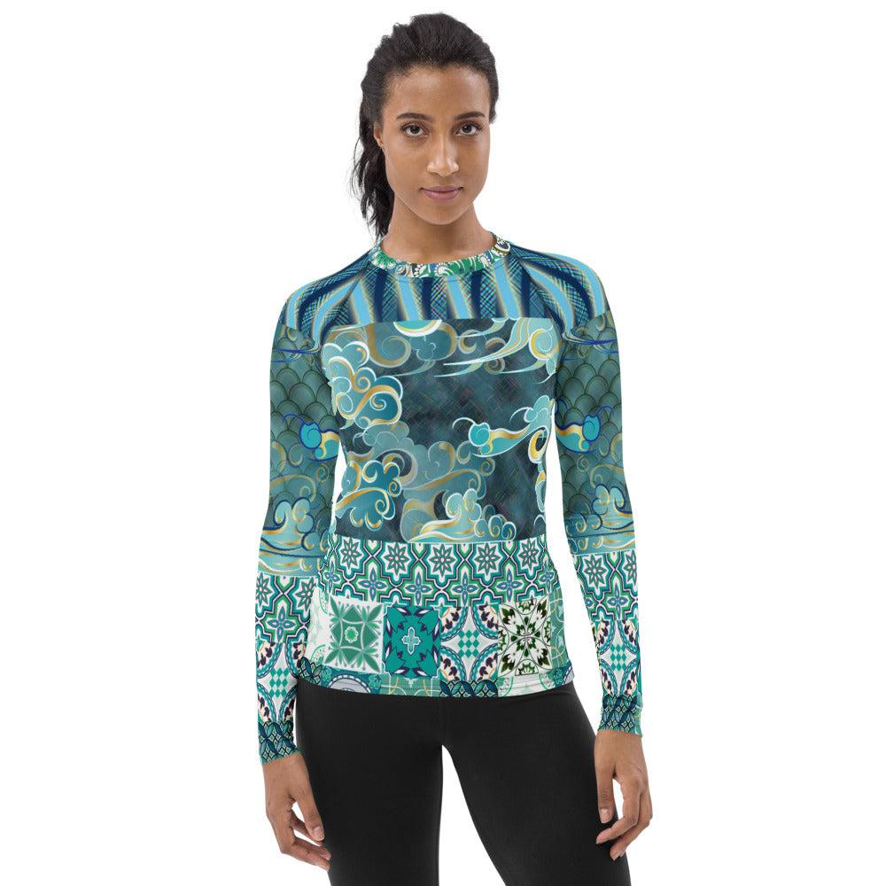 Green Meknes Fashion Rashguard Top: Shop Now!