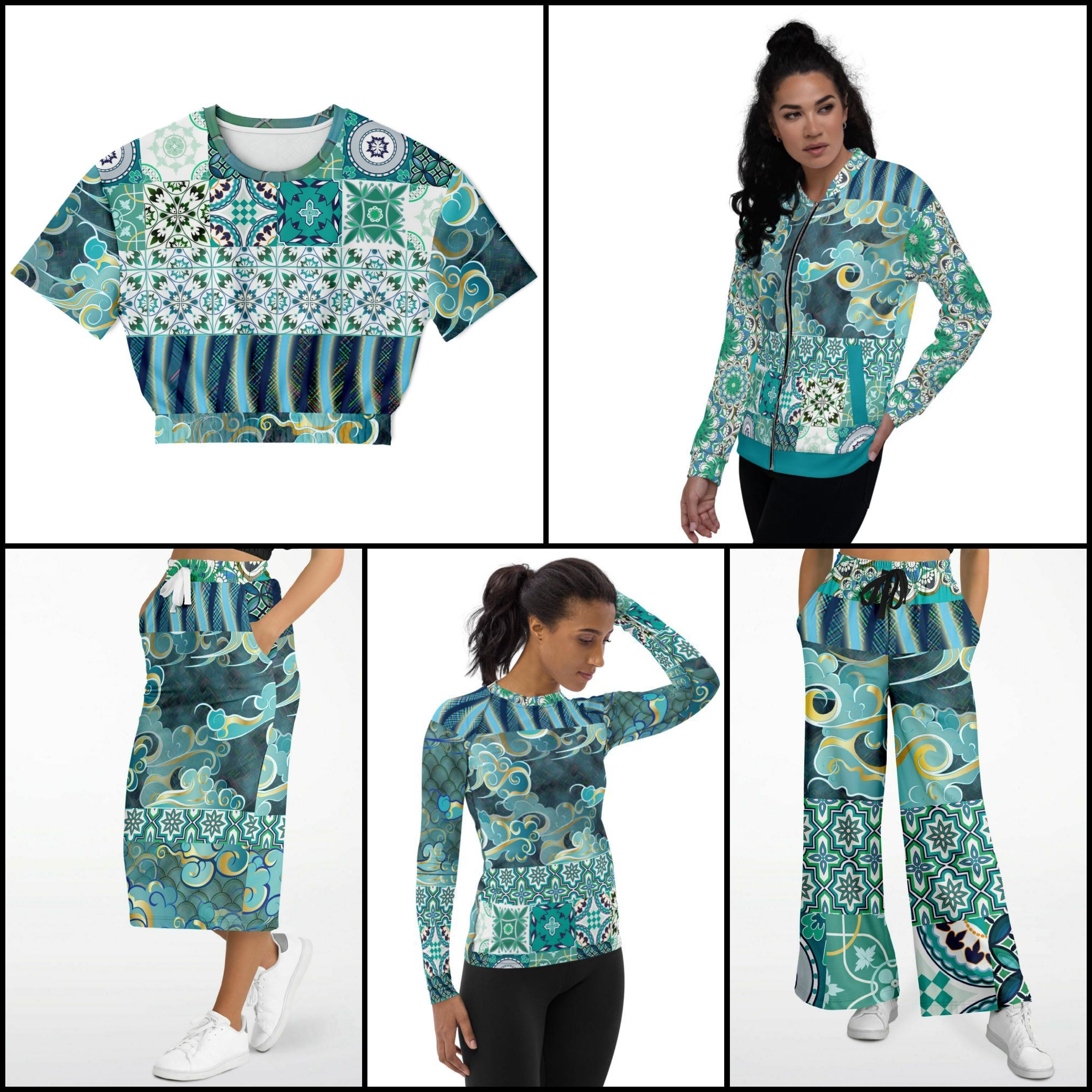 Green Meknes Fashion Rashguard Top: Shop Now!