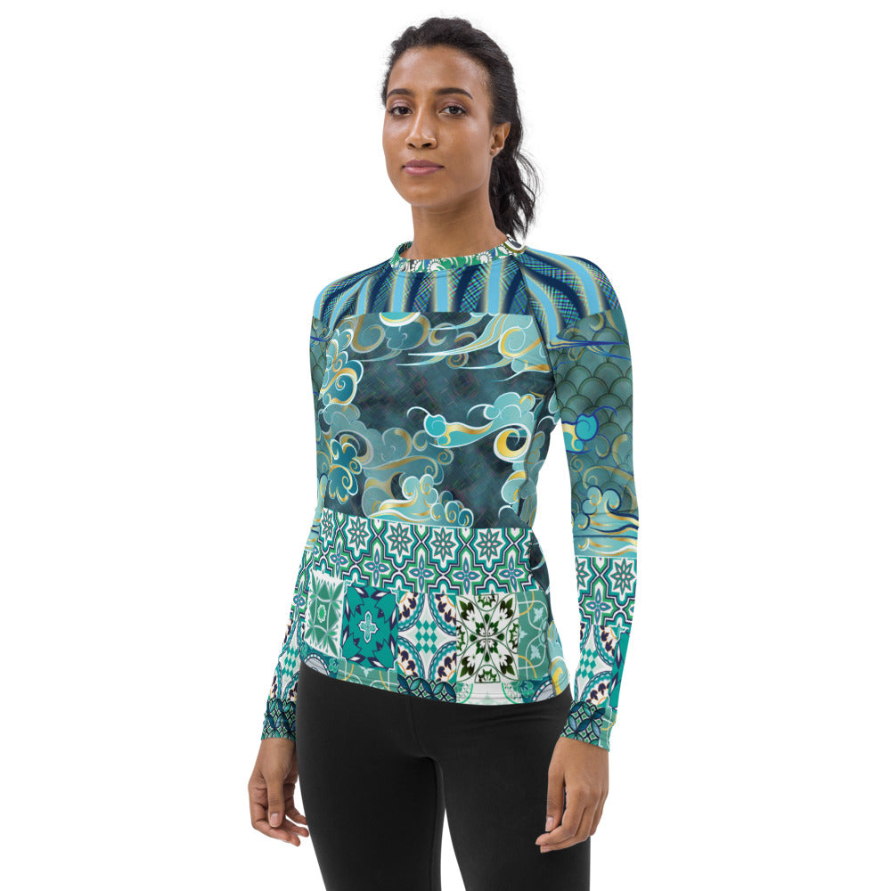 Green Meknes Fashion Rashguard Top: Shop Now!