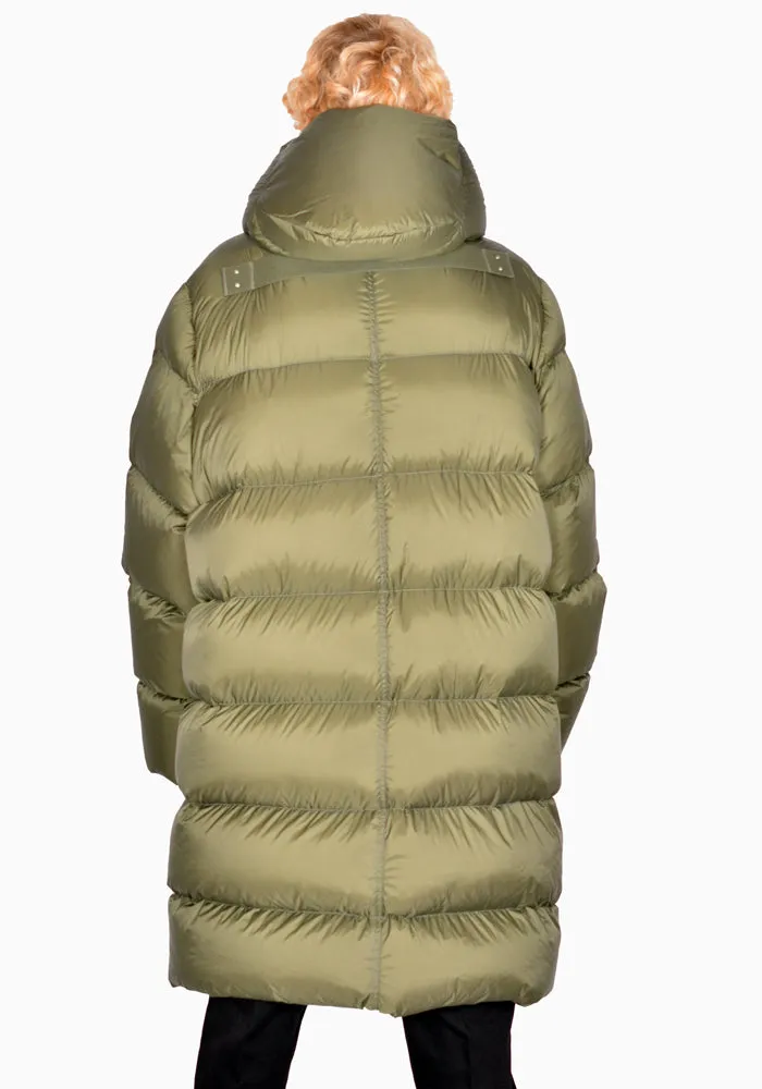 Green Padded and Quilted Hooded Liner Coat by RICK OWENS RU02B2998 NZD3