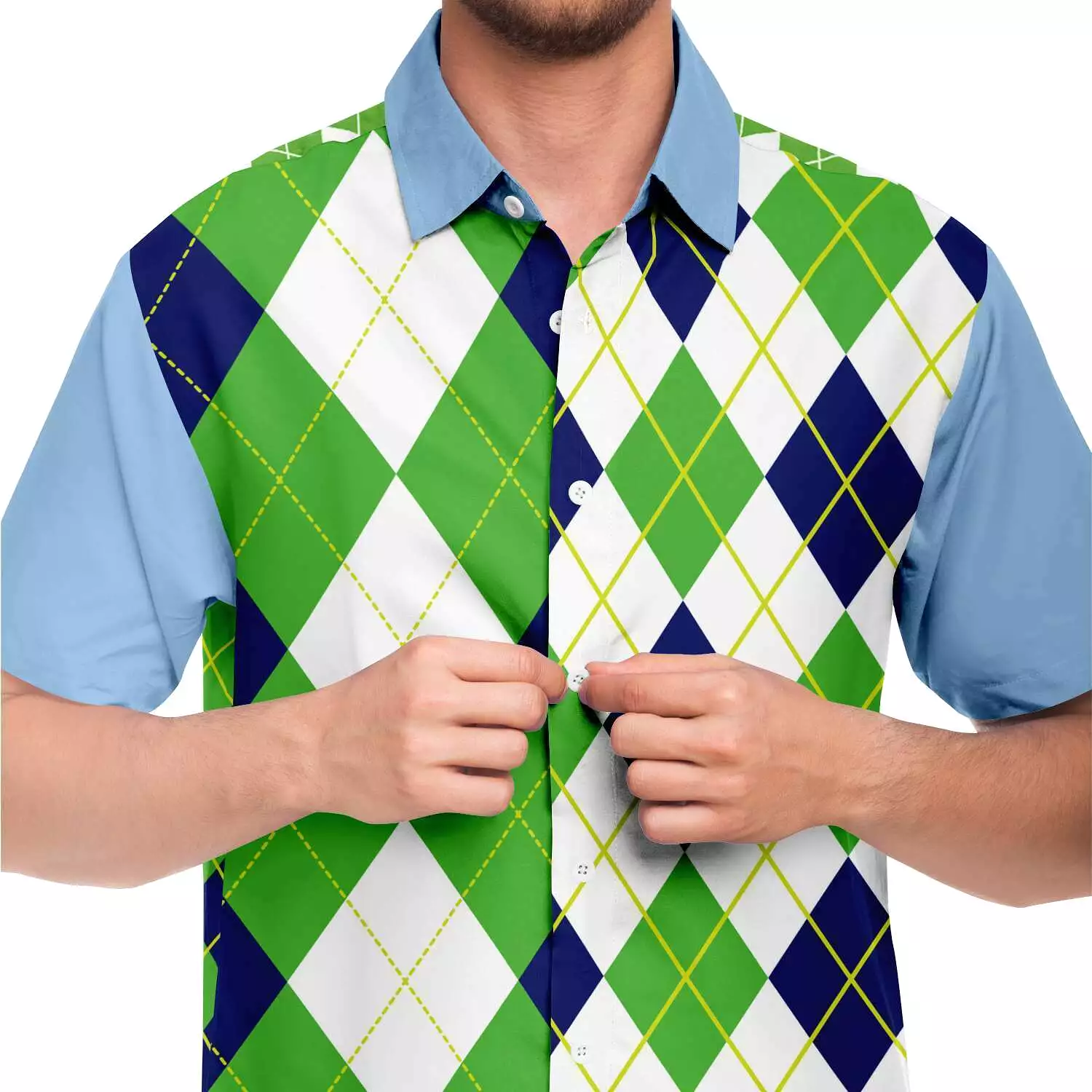 Green Par 4 Short Sleeve Button Down Shirt result