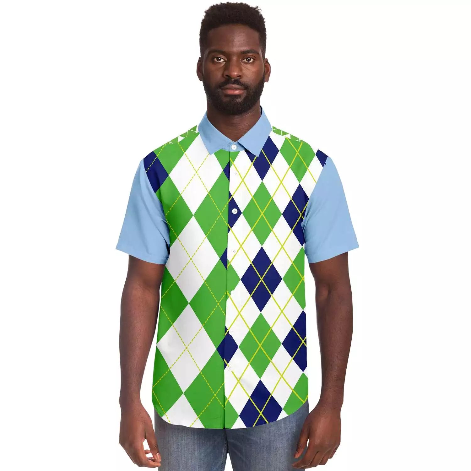 Green Par 4 Short Sleeve Button Down Shirt result