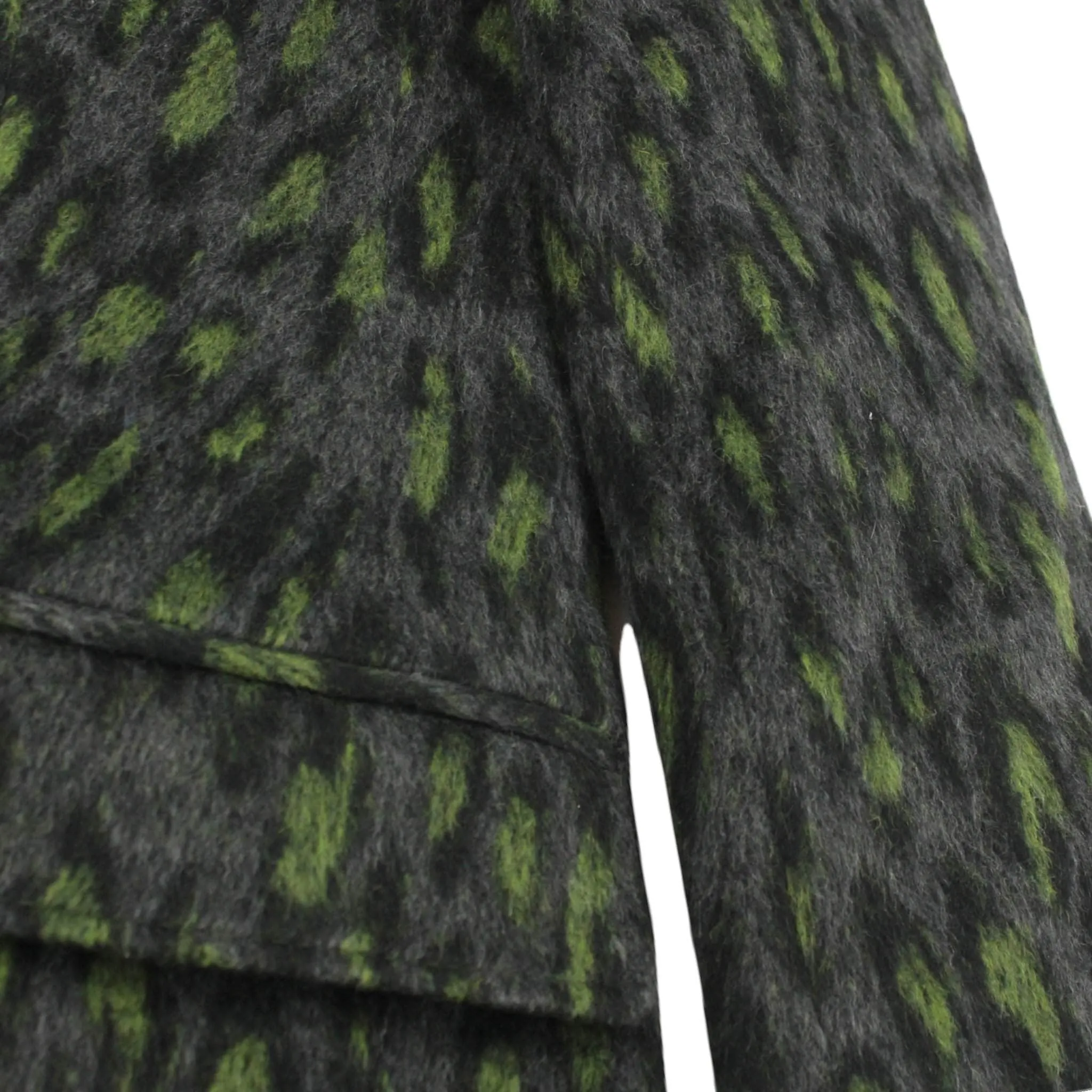 Grey & Green Leopard Print Coat by Hush