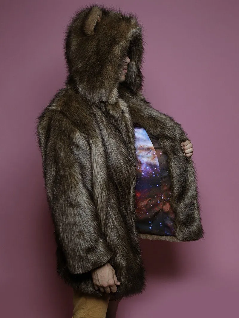 Grizzly Golden Galaxy Faux Fur Coat