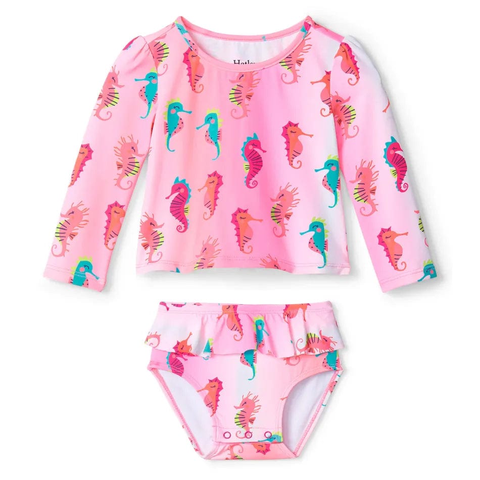 Hatley Kids Little Sea Horses Baby Rash Guard Set